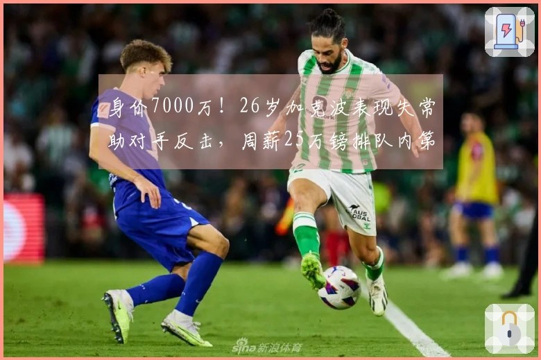 身价7000万！26岁加克波表现失常助对手反击，周薪25万镑排队内第四